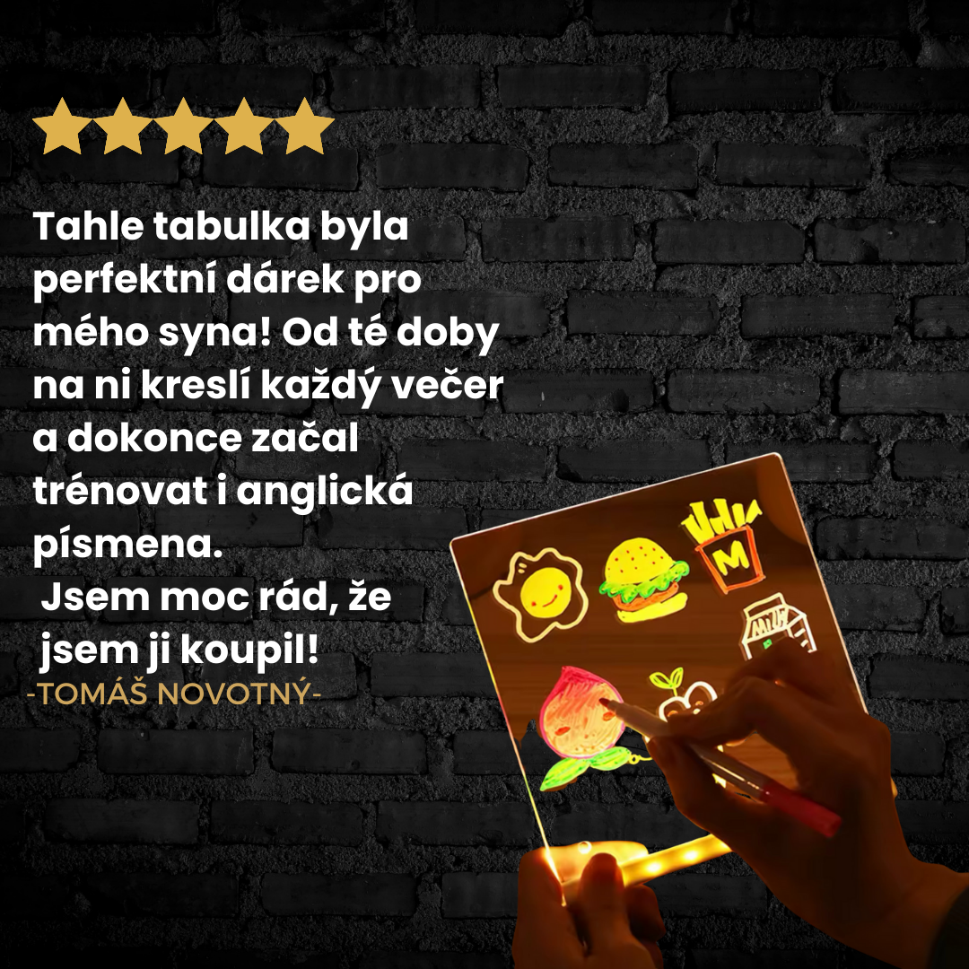 Svíticí kreslicí tabulka