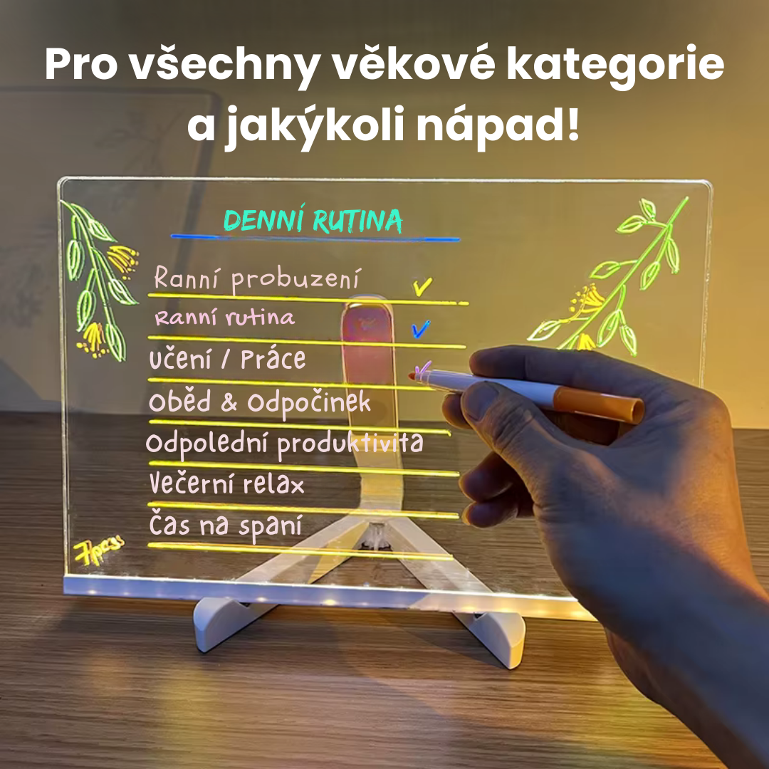 Svíticí kreslicí tabulka