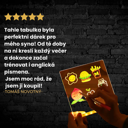 Svíticí kreslicí tabulka