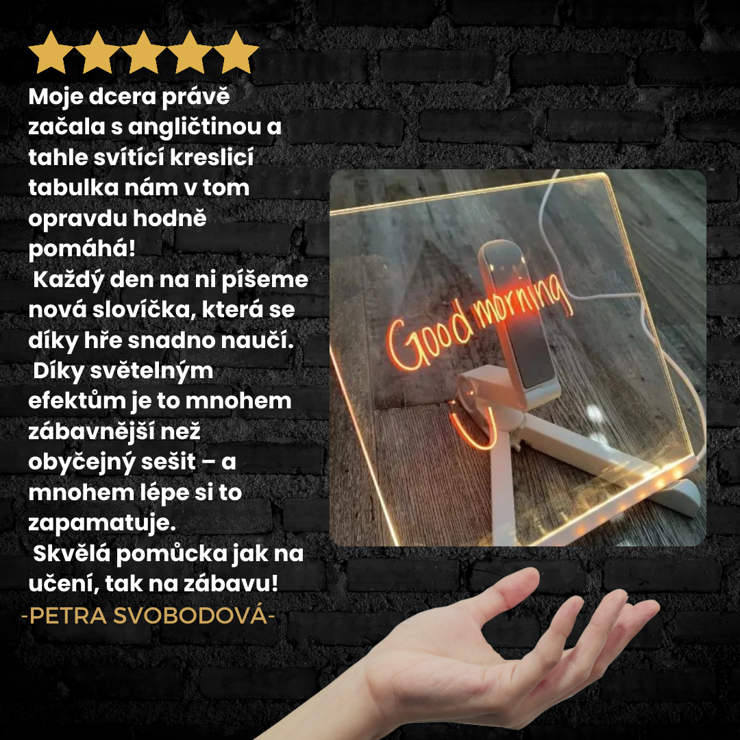 Svíticí kreslicí tabulka